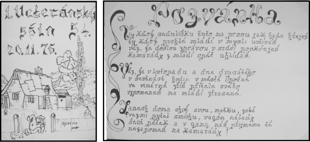 1. setkání spolužáků v r 1975 v Opočně